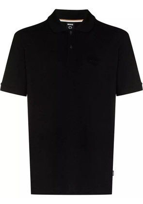 BOSS Pallas embroidered-logo polo shirt - Black