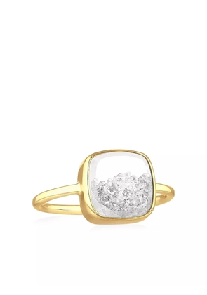 Moritz Glik 18kt yellow gold square diamond shaker ring