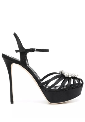 Sergio Rossi 120mm crystal-detailing sandals - Black