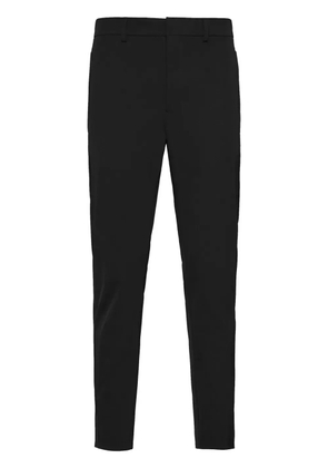 Prada pressed-crease cropped trousers - Black