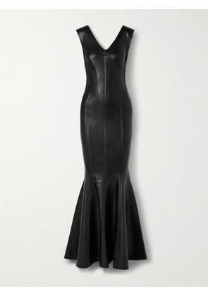 Norma Kamali - Grace Paneled Vegan Gown - Black - xx small,x small,small,medium,large,x large