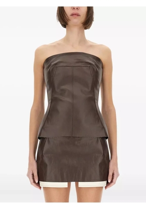 Rick Owens zip bustier top - Brown