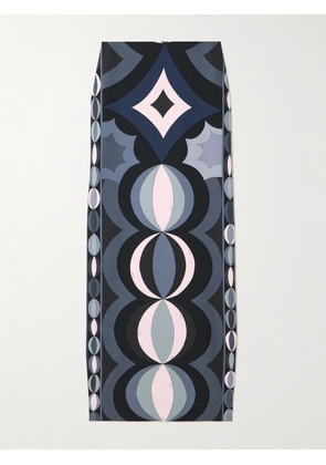 PUCCI - Printed Stretch-scuba Maxi Skirt - Blue - IT38,IT40,IT42,IT44,IT46,IT48