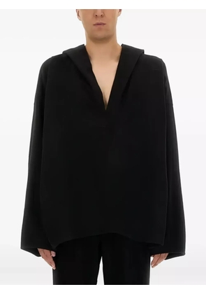 Rick Owens V-neck hoodie - Black