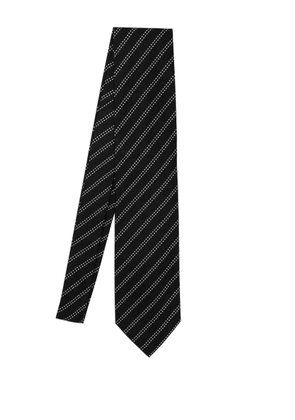 Destin pinstriped tie - Black