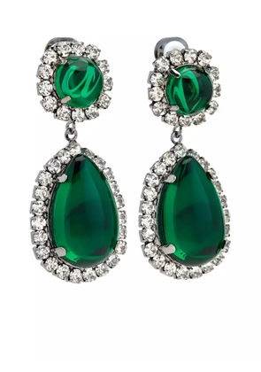 Kenneth Jay Lane crystal-embellished earrings - Green