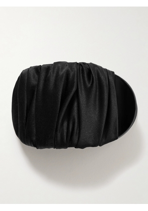 Jennifer Behr - Tasha Ruched Satin Hair Clip - Black - One size