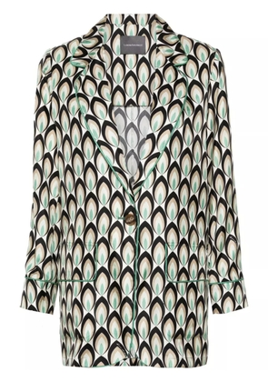 Lorena Antoniazzi graphic-print silk blazer - Green