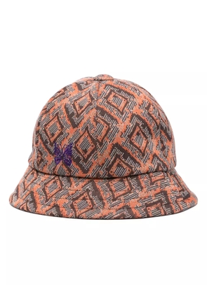 Needles abstract-print bucket hat - Orange