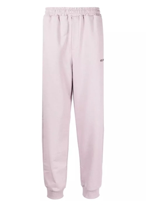 Helmut Lang logo-print tapered track pants - Purple