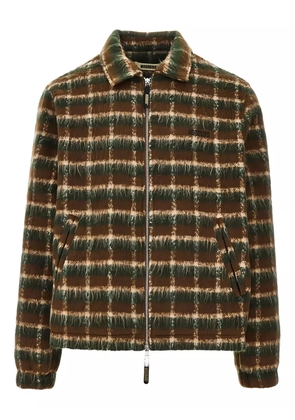 Bird Wbyouth checked zip jacket - Brown