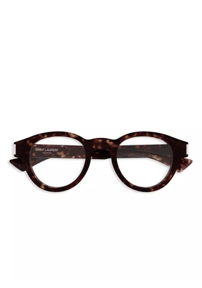 Saint Laurent Eyewear round-frame glasses - Brown
