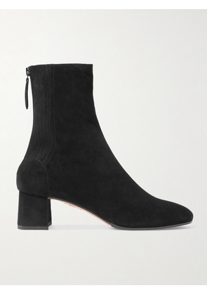 Aquazzura - Saint Honoré 50 Suede Sock Boots - Black - IT34,IT35,IT35.5,IT36,IT36.5,IT37,IT37.5,IT38,IT38.5,IT39,IT39.5,IT40,IT40.5,IT41,IT41.5,IT42