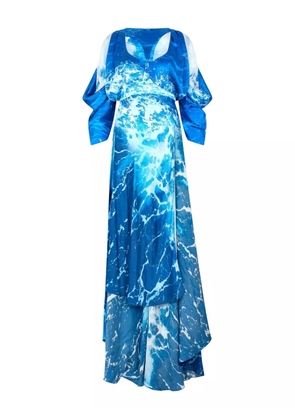 Roberto Cavalli graphic-print dress - Blue