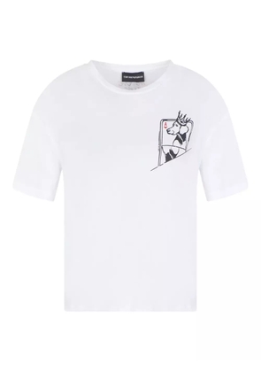 Emporio Armani graphic-print T-shirt - White