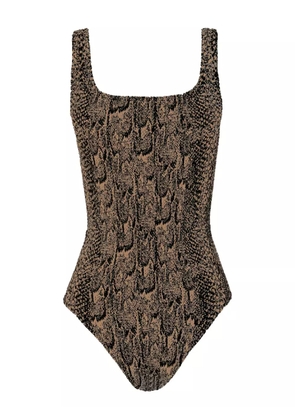 Wolford python-print bodysuit - Brown