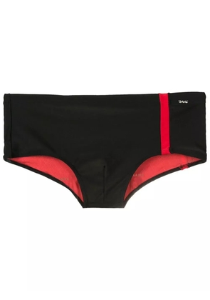 Amir Slama two-tone striped swimming shorts - Black