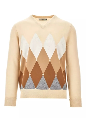Ballantyne argyle-pattern V-neck sweater - Neutrals