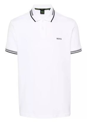BOSS logo-print polo shirt - White