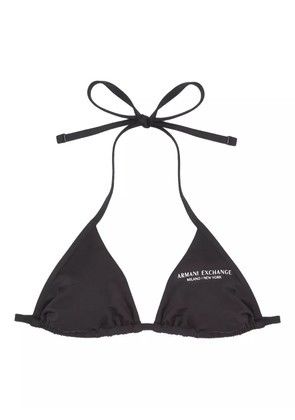 Armani Exchange logo-print bikini top - Black