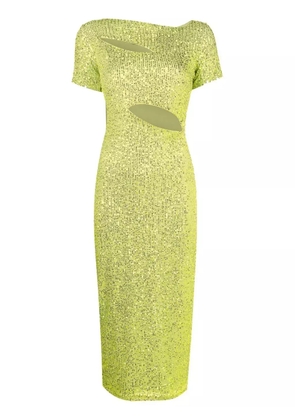 Gloria Coelho sequin-embellished cut-out dress - Green