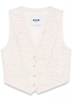MSGM speckled waistcoat - Neutrals