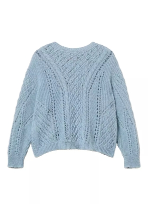 TWINSET cable-knit open-work sweater - Blue