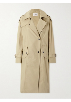 TWP - Long Bogie Cotton-blend Gabardine Coat - Neutrals - xx small,x small,small,medium,large,x large