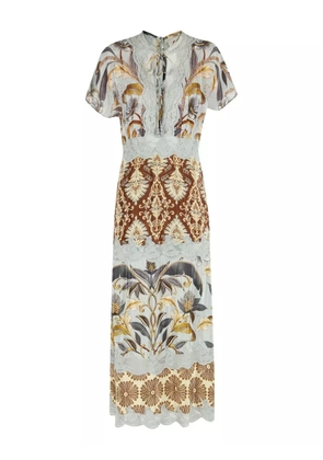 FARM Rio Mixed Snake Garden maxi dress - Brown