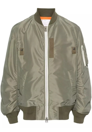 sacai zip-up bomber jacket - Green