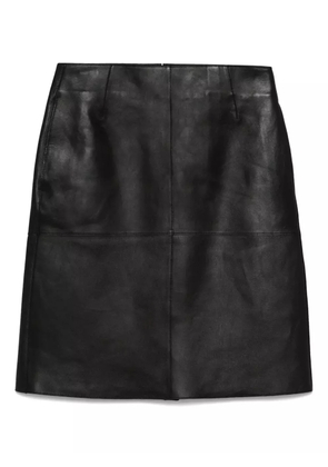 TOTEME panelled leather midi skirt - Black