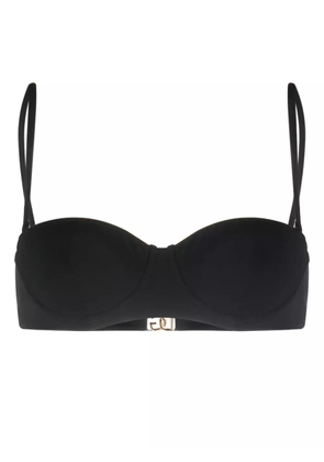 Dolce & Gabbana logo-plaque bikini top - Black