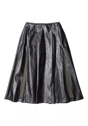 Muller Of Yoshiokubo pleated midi skirt - Black