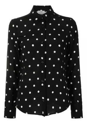 Amir Slama polka-dot pattern silk shirt - Black