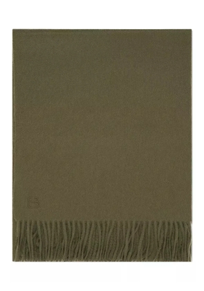 BOMPARD monogram fringed scarf - Green