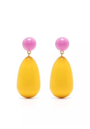 Eshvi two-tone tear drop earrings - Yellow