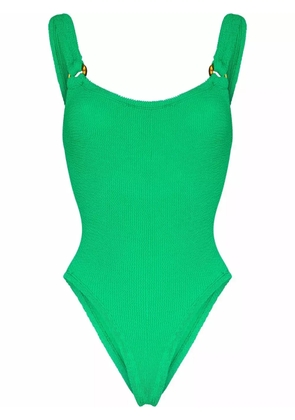Hunza G Domino crinkle-effect swimsuit - Green