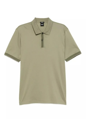 BOSS logo-patched polo shirt - Green