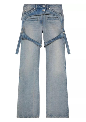 Courrèges racer denim trousers - Blue