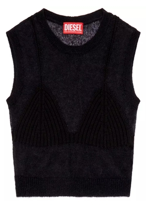Diesel M-Arostica knitted tank top - Black