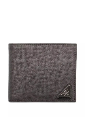 Prada textured-leather bifold wallet - Grey