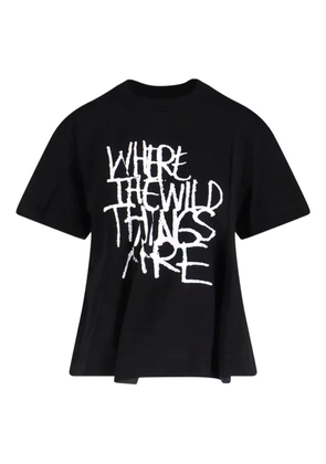 sacai graphic-print T-shirt - Black