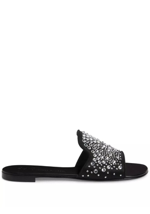 Giuseppe Zanotti Andromedha rhinestone-embellished satin sandals - Black