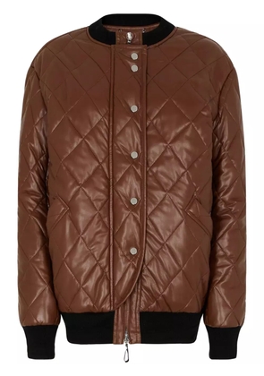 Rabanne long quilted blouson - Brown