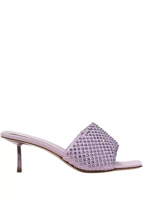 Le Silla 75mm crystal-embellished stiletto-heel sandals - Purple
