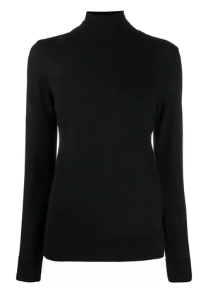 Emporio Armani roll neck fine knit jumper - Black