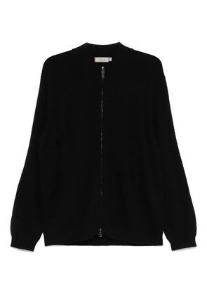 Canali wool-blend zip-up cardigan - Black