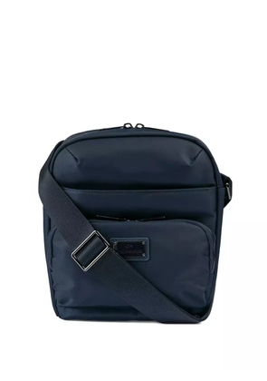 Paul & Shark logo-plaque messenger bag - Blue