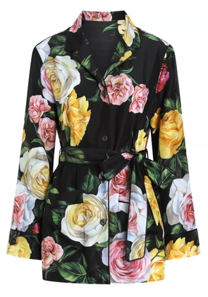 Dolce & Gabbana floral-print shirt - Black