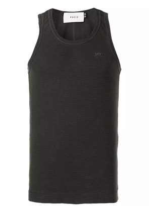 PACE waffle-effect cotton tank top - Grey